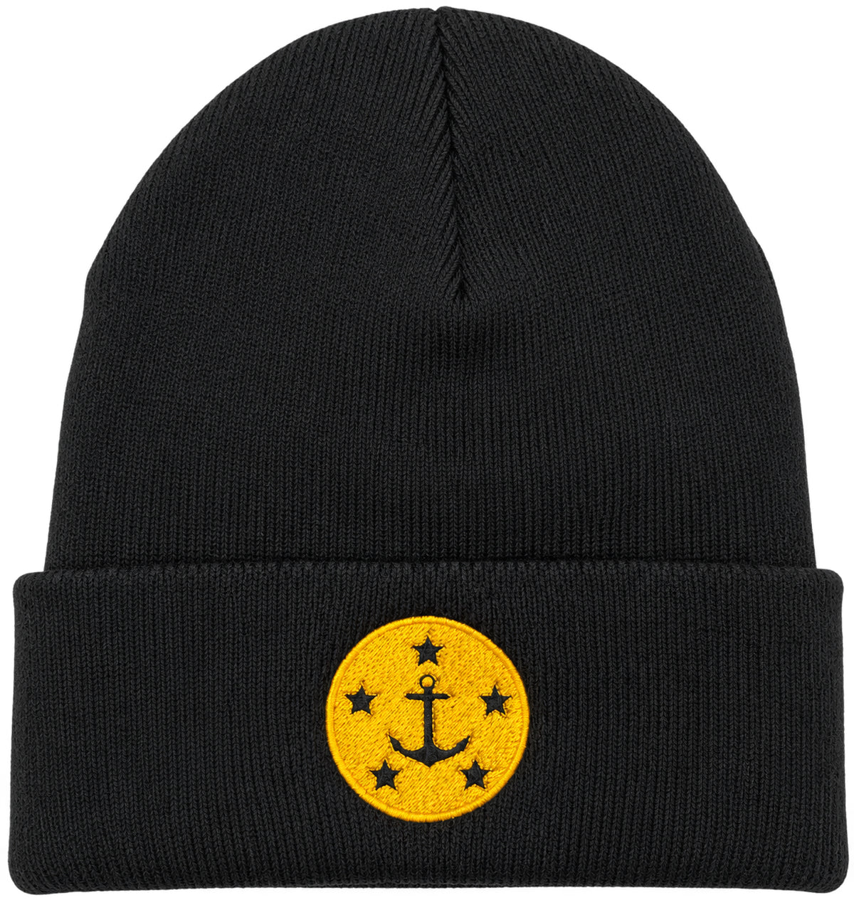 Black Anchor Beanie