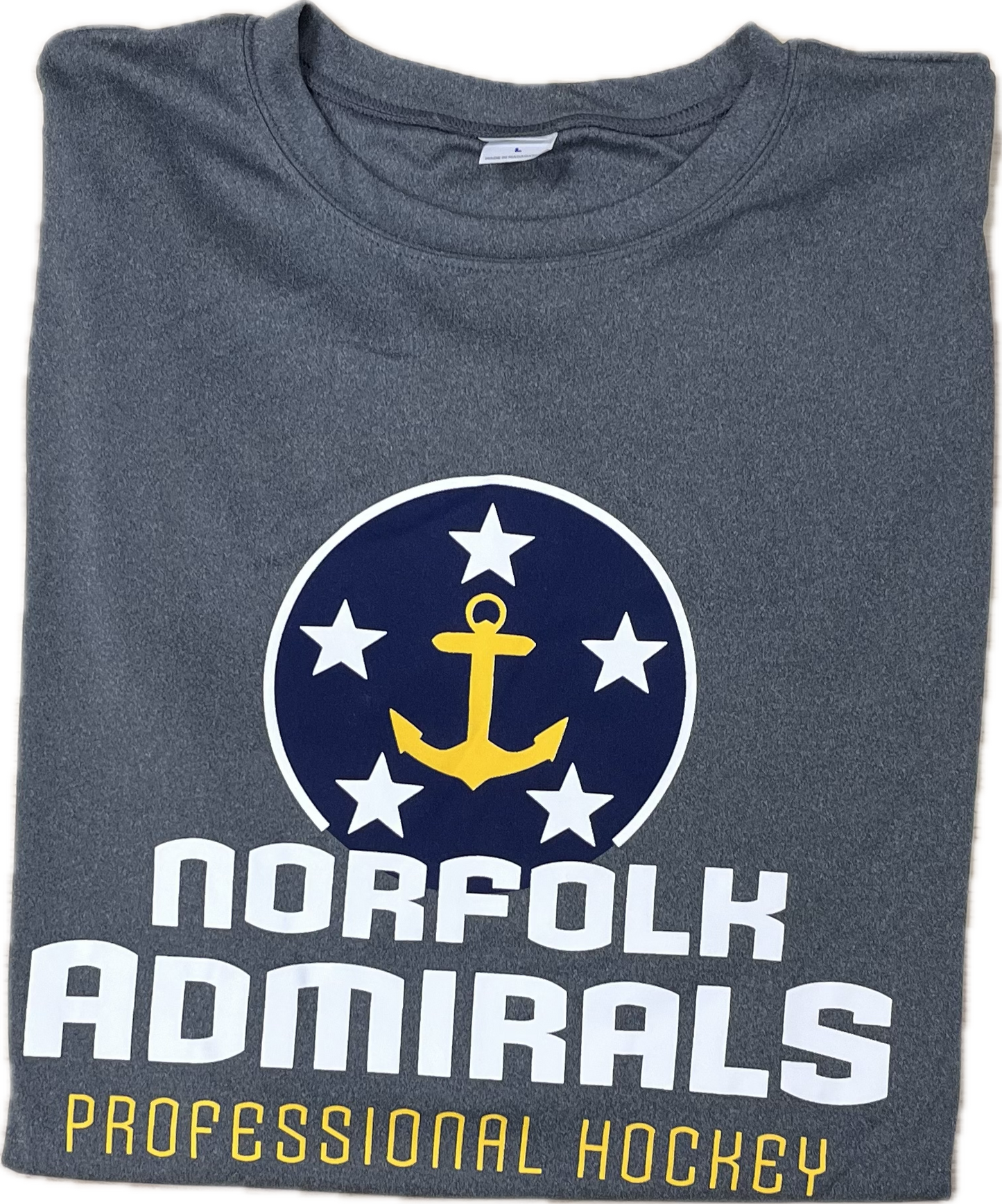 Admirals Dri-Fit Grey Logo Tee