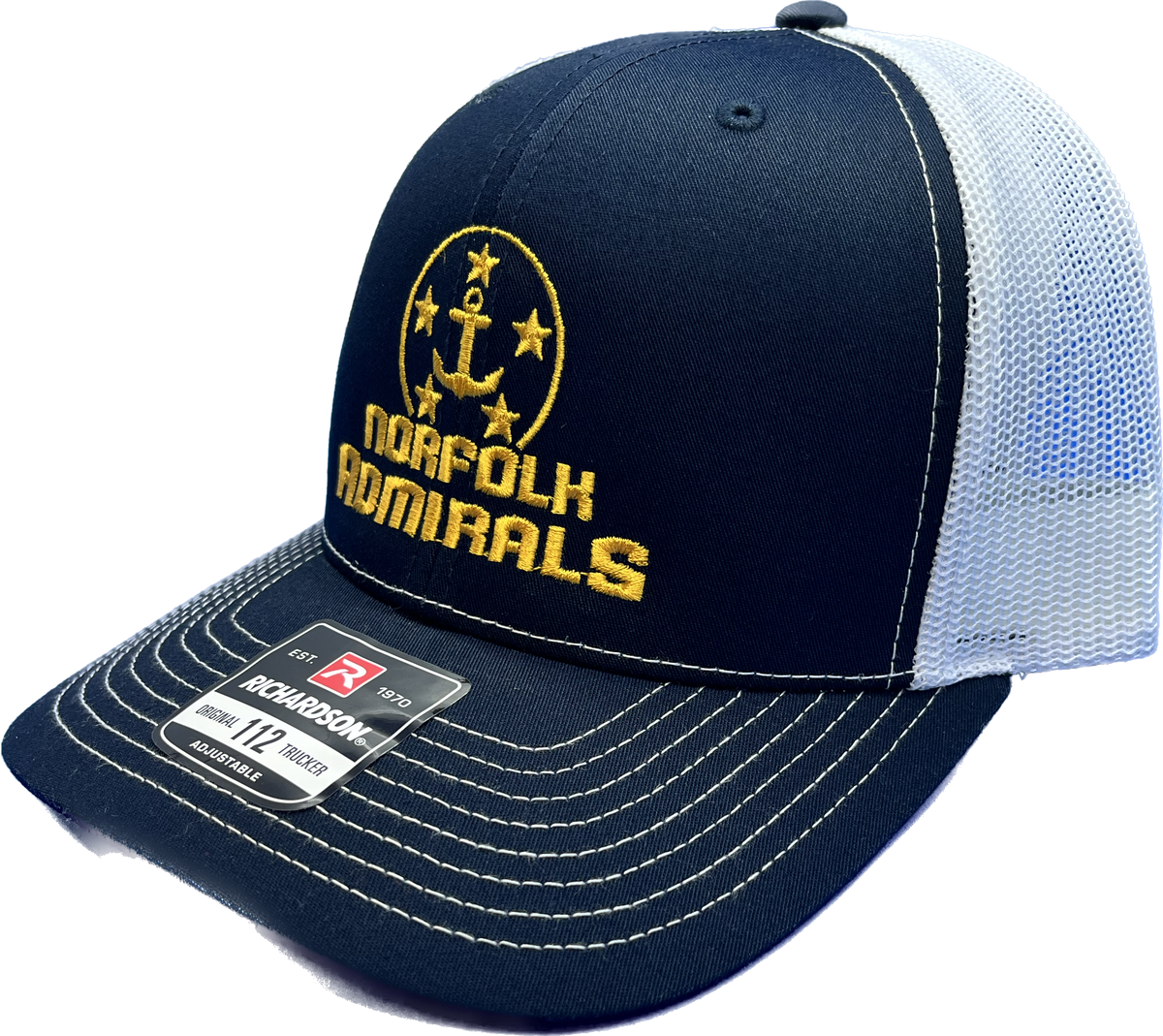 Admirals Navy and White Trucker Norfolk Admirals Hockey