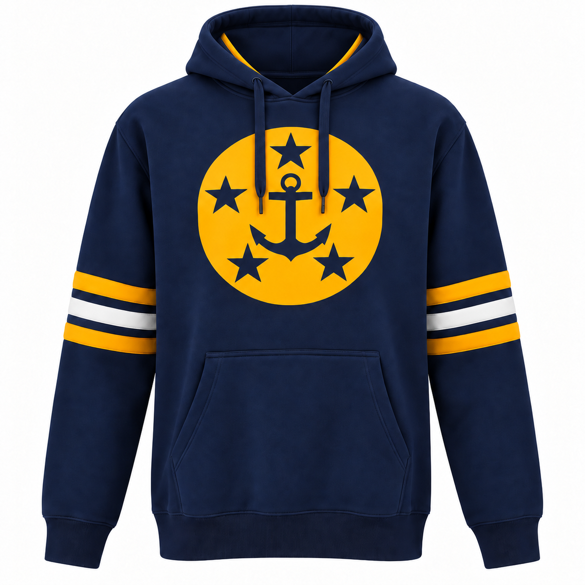 Admirals Navy Classic Stripe Hoodie