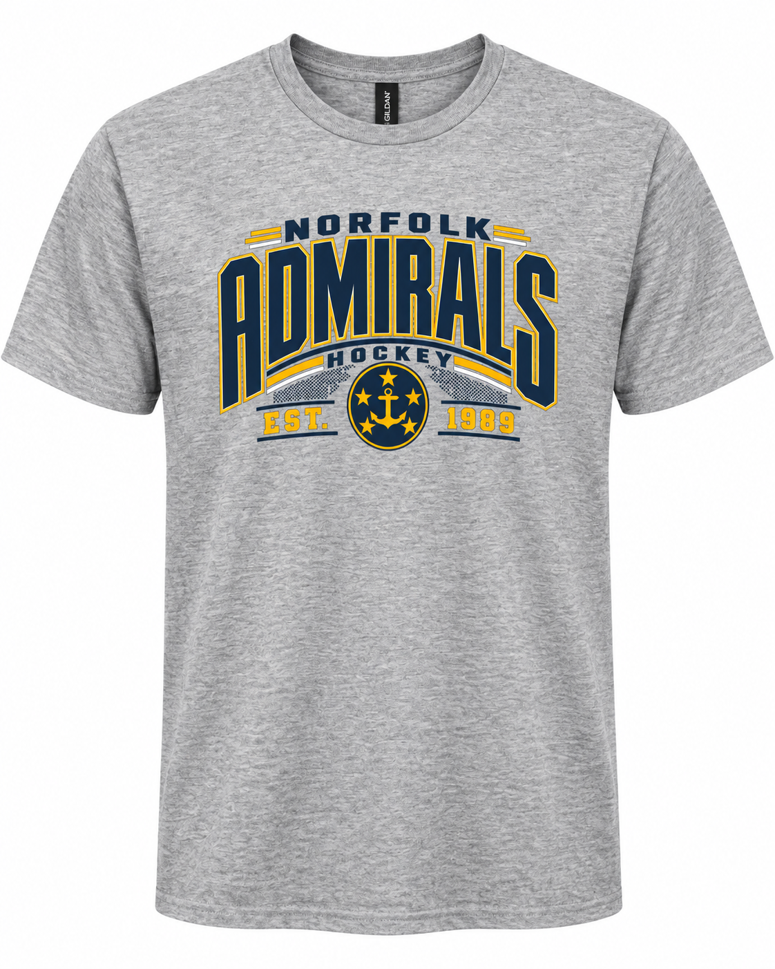 Admirals 1989 Grey Hockey Tee