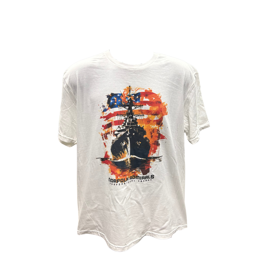 Admirals Stars and Stripes Battleship T-shirt