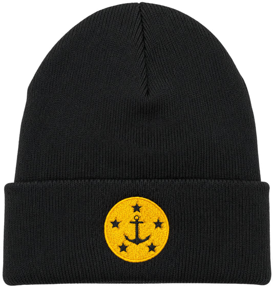 Black Anchor Beanie