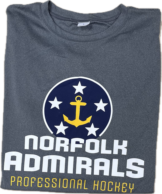 Admirals Dri-Fit Grey Logo Tee