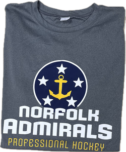 Admirals Dri-Fit Grey Logo Tee