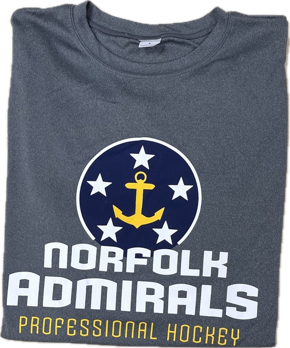 Admirals Dri-Fit Grey Logo Tee