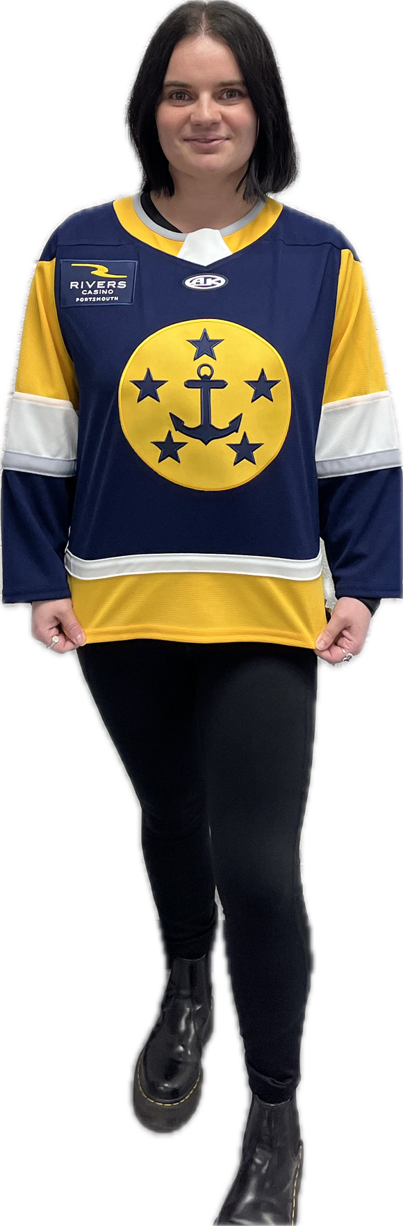 New 24-25 Admirals Navy Youth Replica Jersey