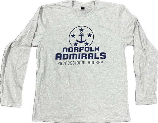 New Grey Full Logo Long Sleeve