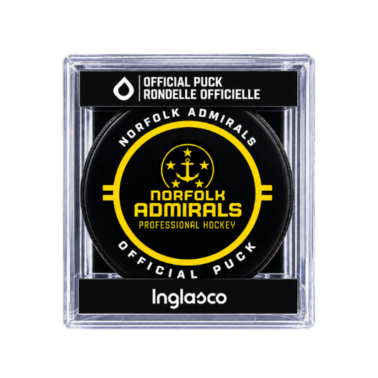 Norfolk Admirals Official Puck in Display Case