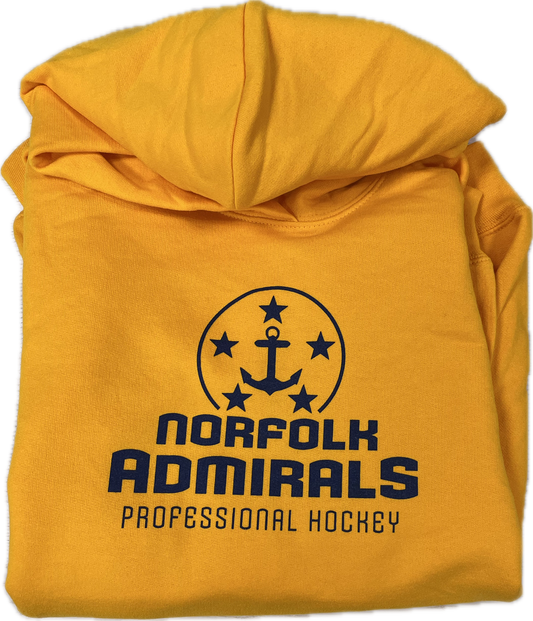 24-25 Admirals Logo Gold Youth Hoodie