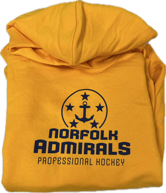 24-25 Admirals Logo Gold Youth Hoodie