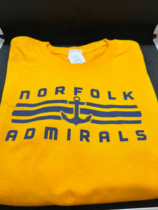 Norfolk Admirals Anchor & Bars Gold Youth T-shirt